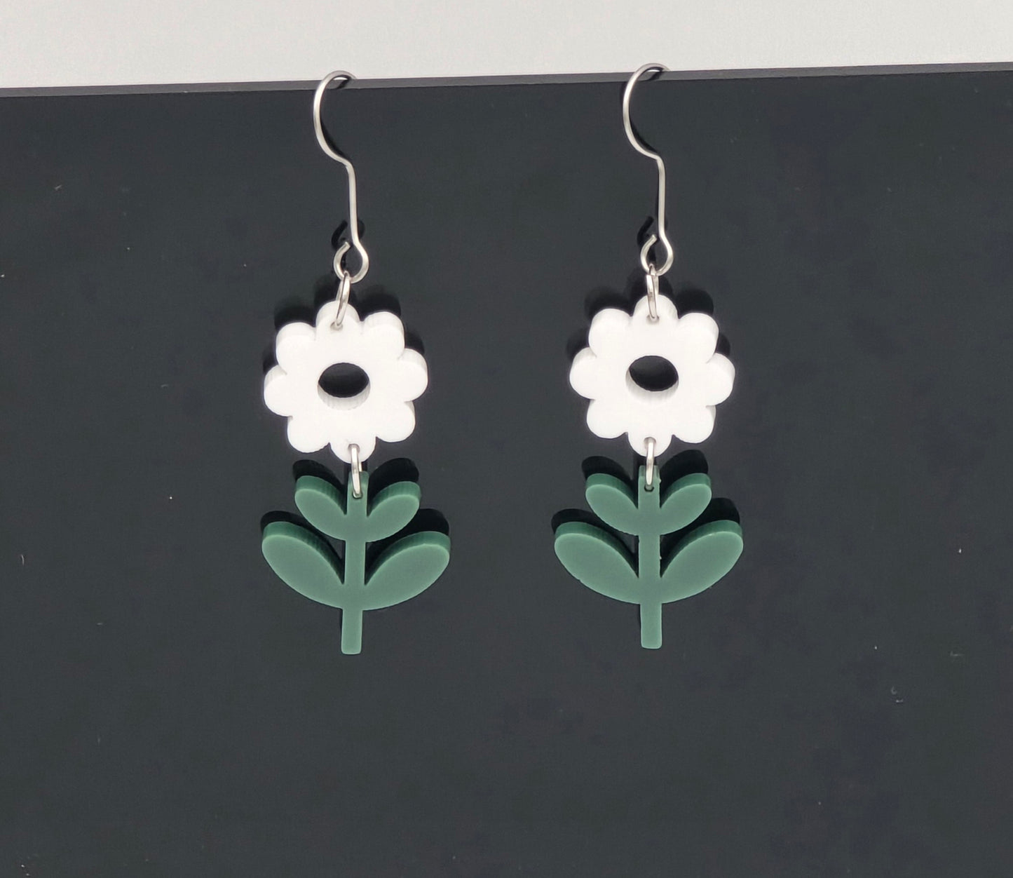 Flower with stem Earrings