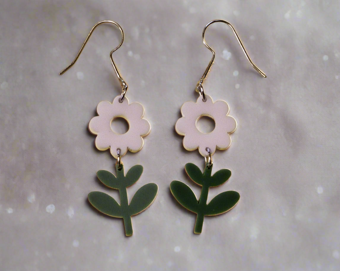 Flower with stem Earrings