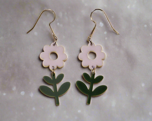 Flower with stem Earrings