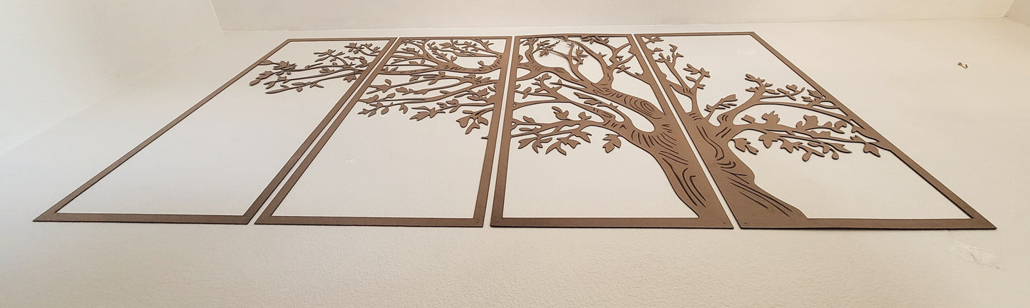 4 Panel Tree Wall Art