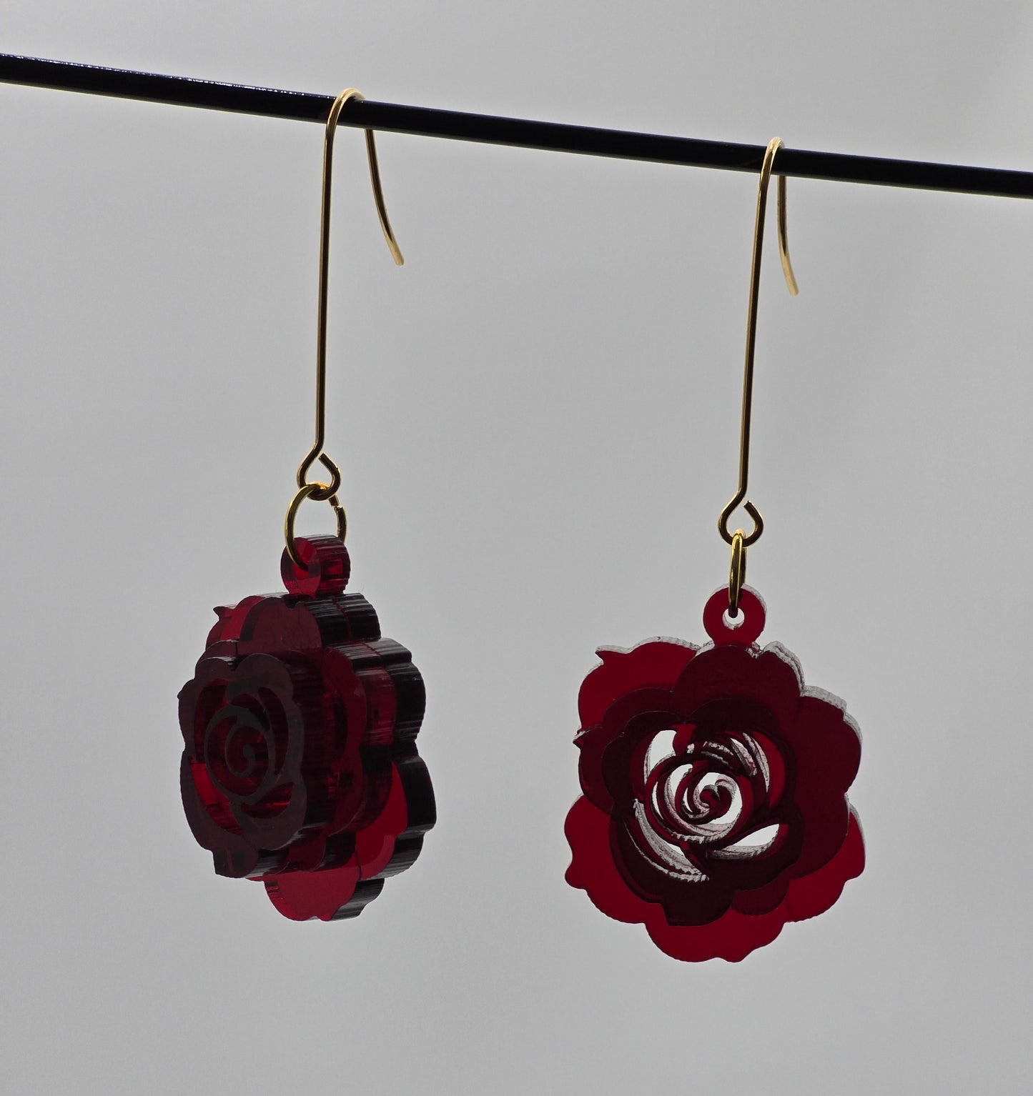 Layered Rose Earrings