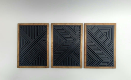 3 Panel Geometric Wall Art