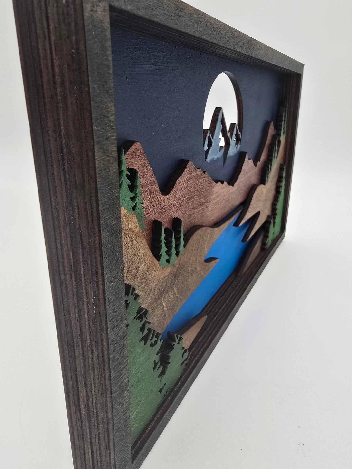 Layered Mountain and River