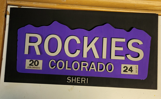 Custom Rockies Plate